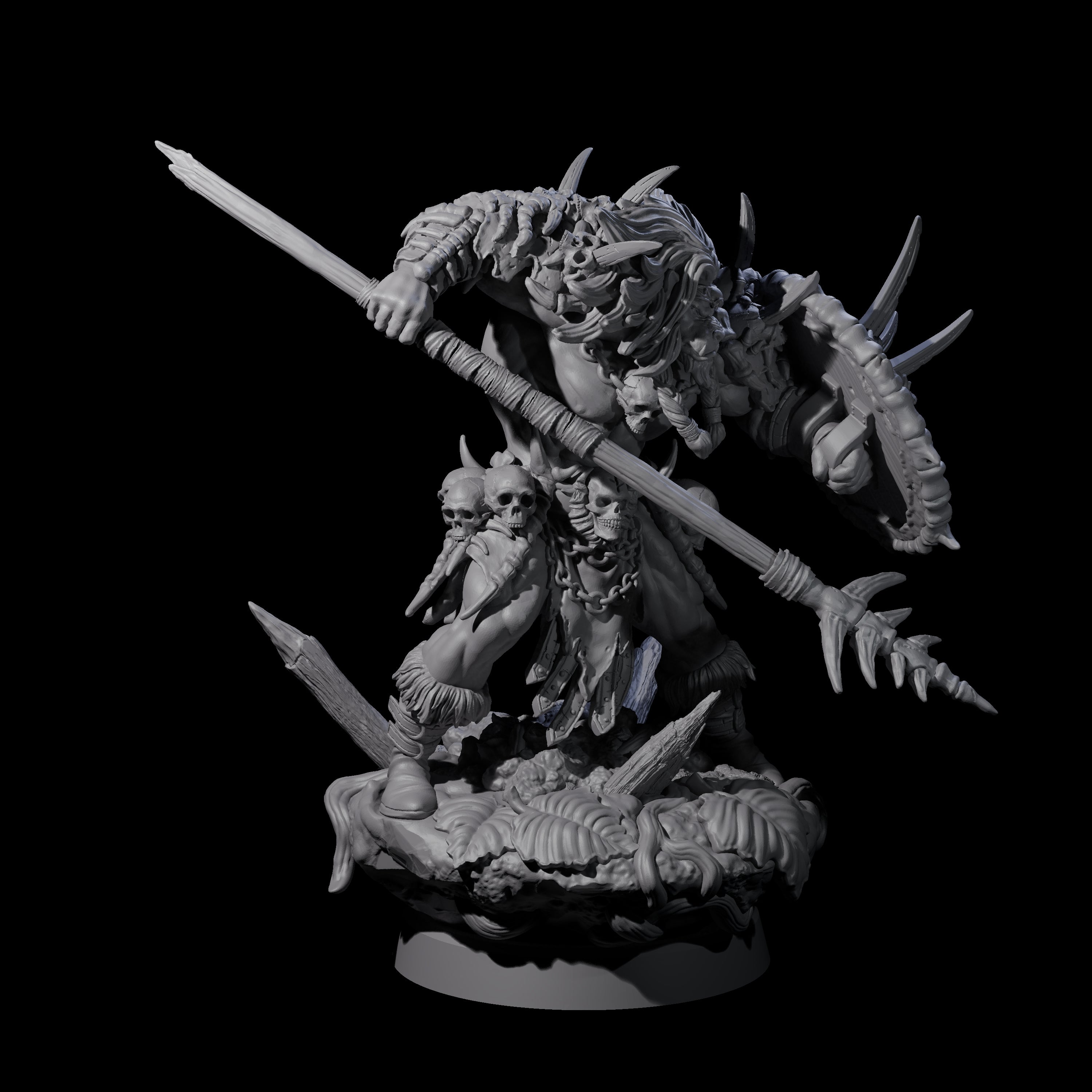 Tribal Leonin Barbarian Miniature for Dungeons and Dragons, Pathfinder or other TTRPGs