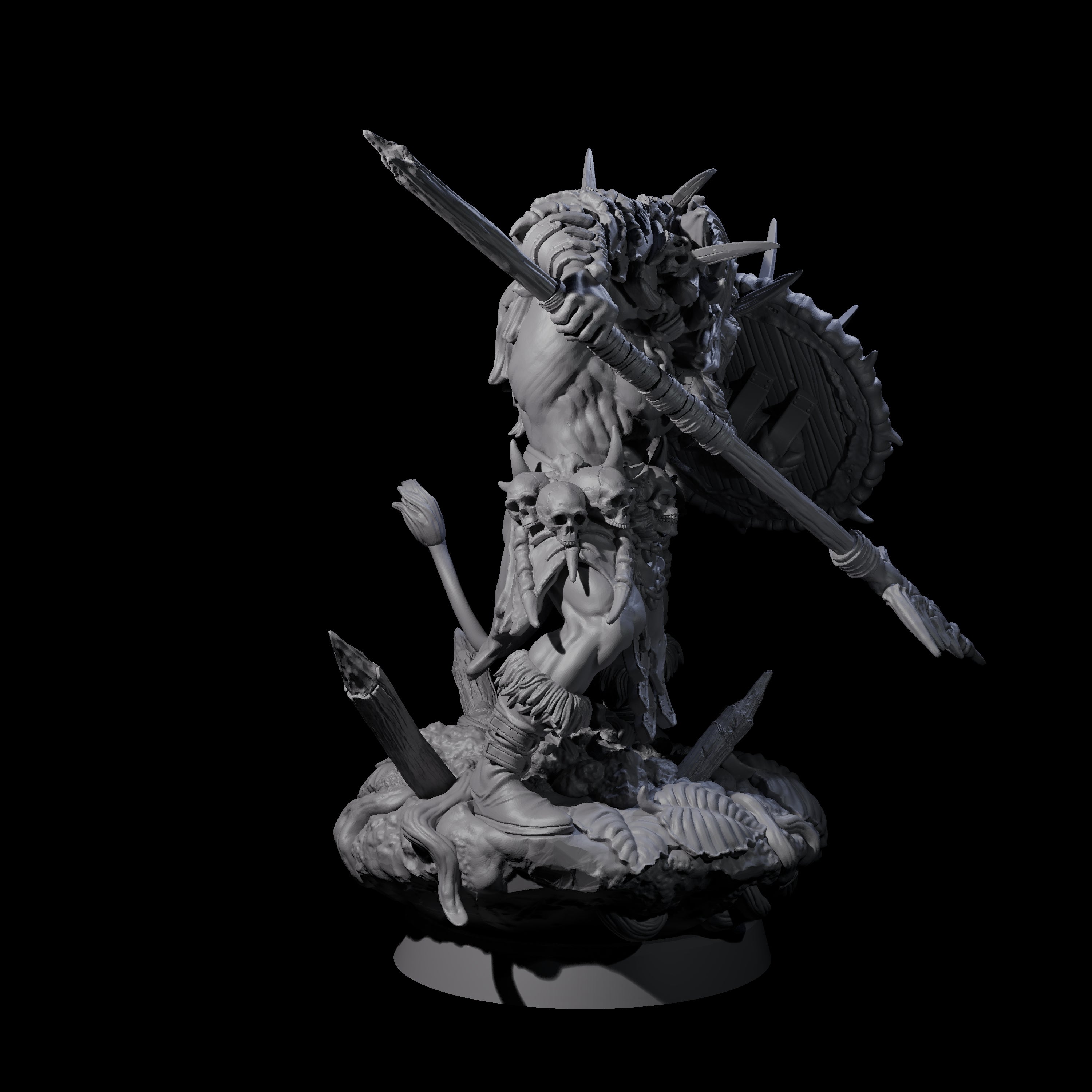 Tribal Leonin Barbarian Miniature for Dungeons and Dragons, Pathfinder or other TTRPGs