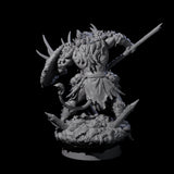Tribal Leonin Barbarian Miniature for Dungeons and Dragons, Pathfinder or other TTRPGs