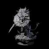 Tribal Leonin Barbarian Miniature for Dungeons and Dragons, Pathfinder or other TTRPGs