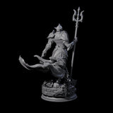 Trident Wielding Ocean Warrior Miniature for Dungeons and Dragons, Pathfinder or other TTRPGs