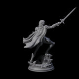 Triumphant Elf Warrior Miniature for Dungeons and Dragons, Pathfinder or other TTRPGs