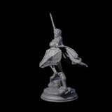 Triumphant Elf Warrior Miniature for Dungeons and Dragons, Pathfinder or other TTRPGs