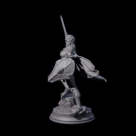 Triumphant Elf Warrior Miniature for Dungeons and Dragons, Pathfinder or other TTRPGs