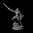 Triumphant Elf Warrior Miniature for Dungeons and Dragons, Pathfinder or other TTRPGs