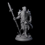 Triumphant Half Orc Paladin Miniature for Dungeons and Dragons, Pathfinder or other TTRPGs