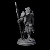 Triumphant Half Orc Paladin Miniature for Dungeons and Dragons, Pathfinder or other TTRPGs