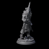 Triumphant Half Orc Paladin Miniature for Dungeons and Dragons, Pathfinder or other TTRPGs
