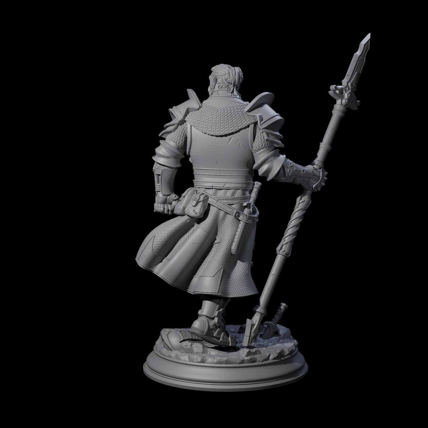 Triumphant Half Orc Paladin Miniature for Dungeons and Dragons, Pathfinder or other TTRPGs