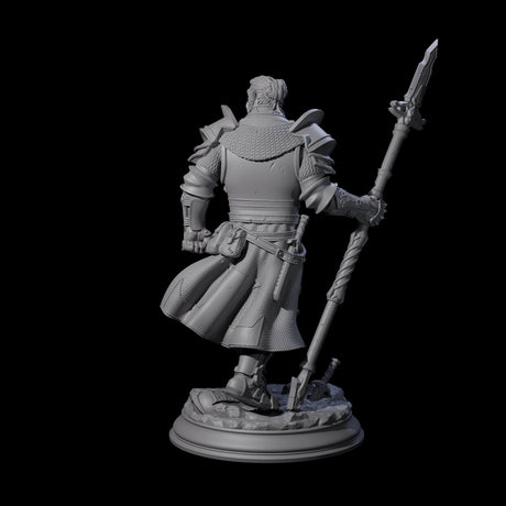 Triumphant Half Orc Paladin Miniature for Dungeons and Dragons, Pathfinder or other TTRPGs