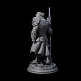 Triumphant Half Orc Paladin Miniature for Dungeons and Dragons, Pathfinder or other TTRPGs