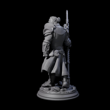 Triumphant Half Orc Paladin Miniature for Dungeons and Dragons, Pathfinder or other TTRPGs