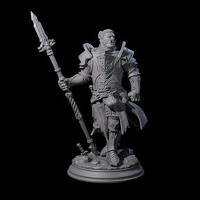 Triumphant Half Orc Paladin Miniature for Dungeons and Dragons, Pathfinder or other TTRPGs