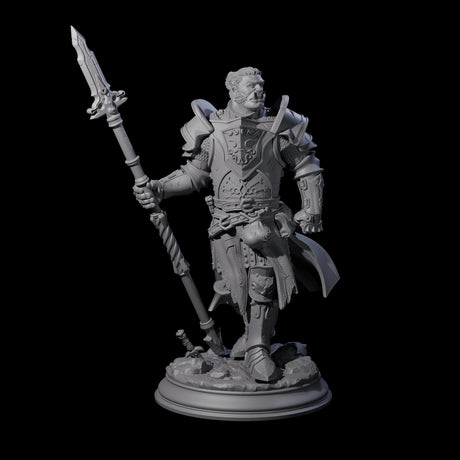 Triumphant Half Orc Paladin Miniature for Dungeons and Dragons, Pathfinder or other TTRPGs