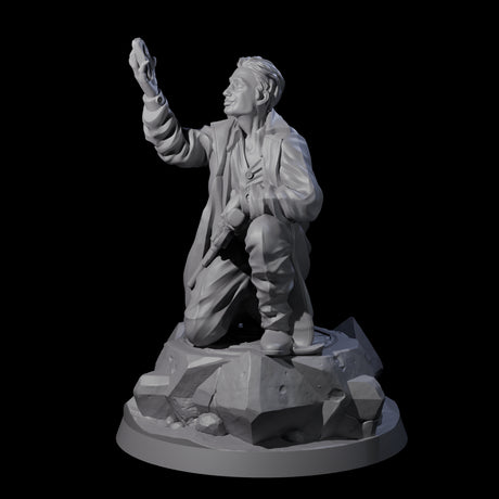 Triumphant Human Investigator Miniature for Dungeons and Dragons, Pathfinder or other TTRPGs