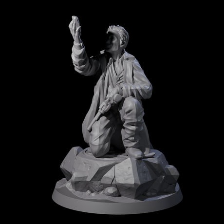 Triumphant Human Investigator Miniature for Dungeons and Dragons, Pathfinder or other TTRPGs
