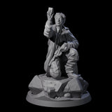 Triumphant Human Investigator Miniature for Dungeons and Dragons, Pathfinder or other TTRPGs
