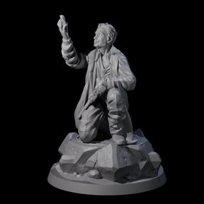 Triumphant Human Investigator Miniature for Dungeons and Dragons, Pathfinder or other TTRPGs