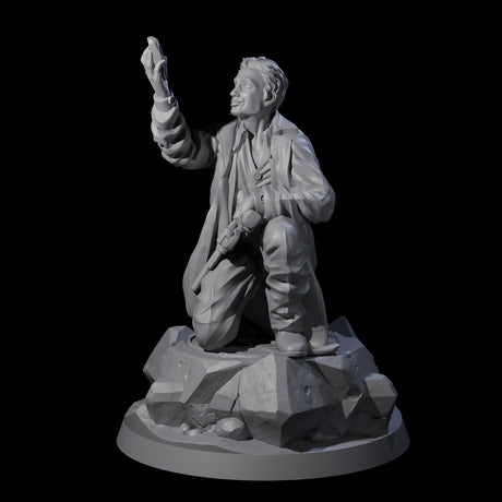 Triumphant Human Investigator Miniature for Dungeons and Dragons, Pathfinder or other TTRPGs