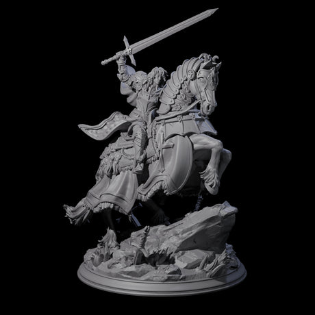 Triumphant Human Paladin Miniature for Dungeons and Dragons, Pathfinder or other TTRPGs