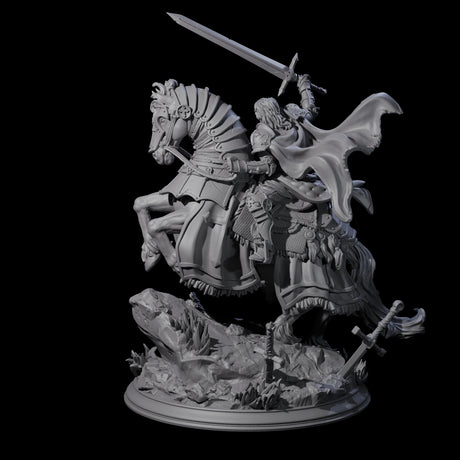 Triumphant Human Paladin Miniature for Dungeons and Dragons, Pathfinder or other TTRPGs
