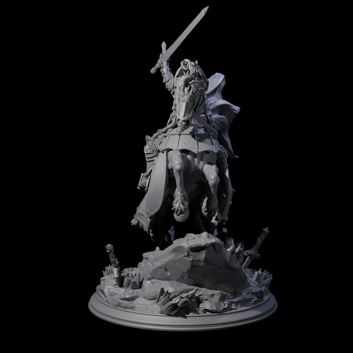 Triumphant Human Paladin Miniature for Dungeons and Dragons, Pathfinder or other TTRPGs