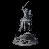 Triumphant Human Paladin Miniature for Dungeons and Dragons, Pathfinder or other TTRPGs
