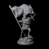 Triumphant Human Standard Bearer Miniature for Dungeons and Dragons, Pathfinder or other TTRPGs