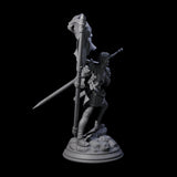 Triumphant Human Standard Bearer Miniature for Dungeons and Dragons, Pathfinder or other TTRPGs