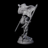Triumphant Human Standard Bearer Miniature for Dungeons and Dragons, Pathfinder or other TTRPGs