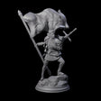 Triumphant Human Standard Bearer Miniature for Dungeons and Dragons, Pathfinder or other TTRPGs