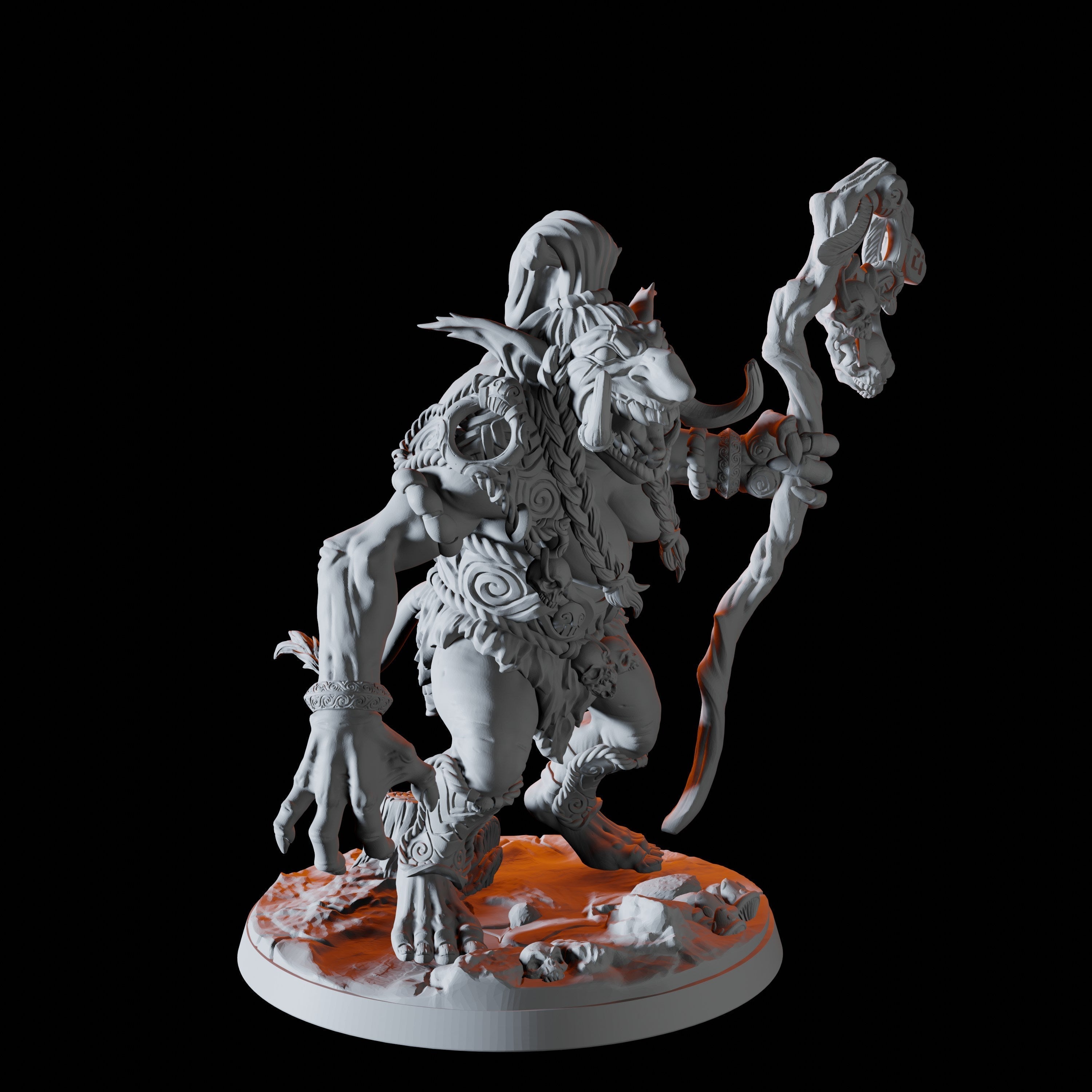 Troll Hag Coven Miniature for Dungeons and Dragons - Myth Forged