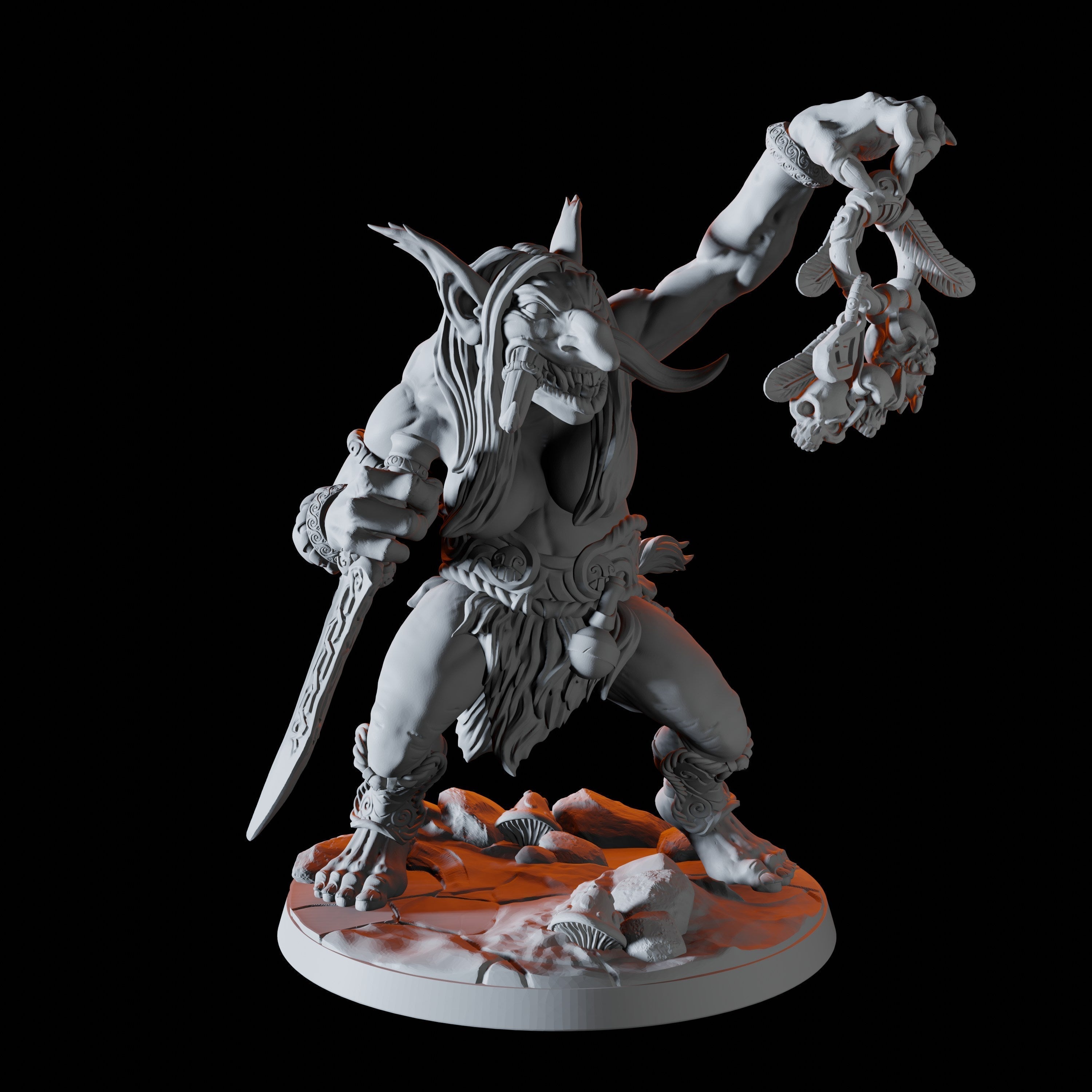 Troll Hag Coven Miniature for Dungeons and Dragons - Myth Forged