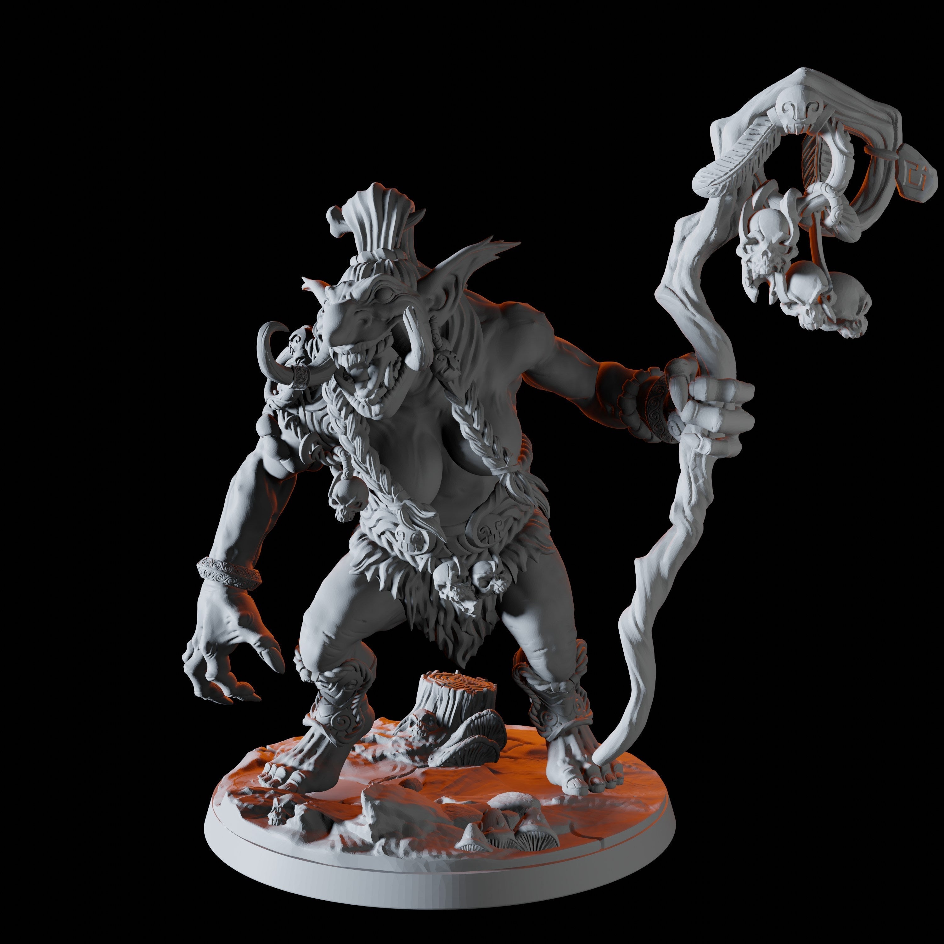 Troll Hag Coven Miniature for Dungeons and Dragons - Myth Forged