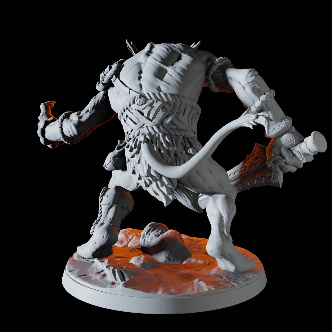 Troll Hunter B Miniature for Dungeons and Dragons, Pathfinder or other TTRPGs