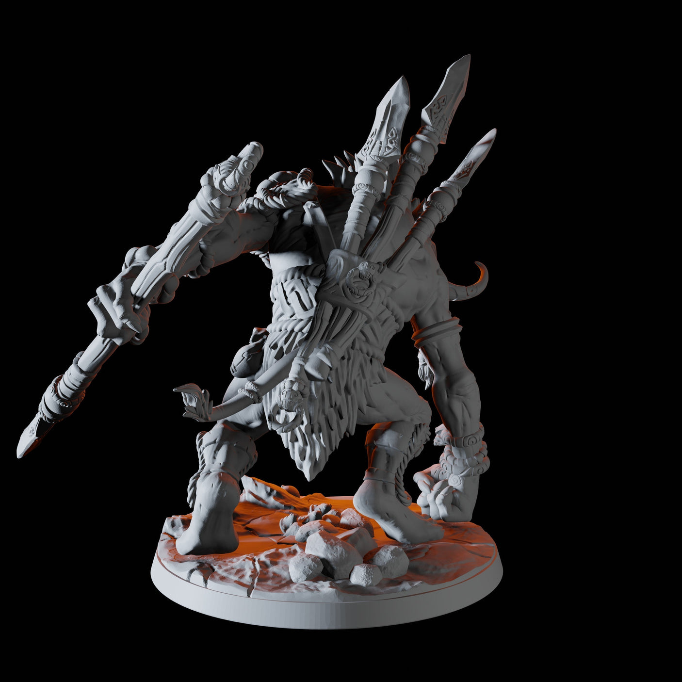 Troll Hunter C Miniature for Dungeons and Dragons, Pathfinder or other TTRPGs