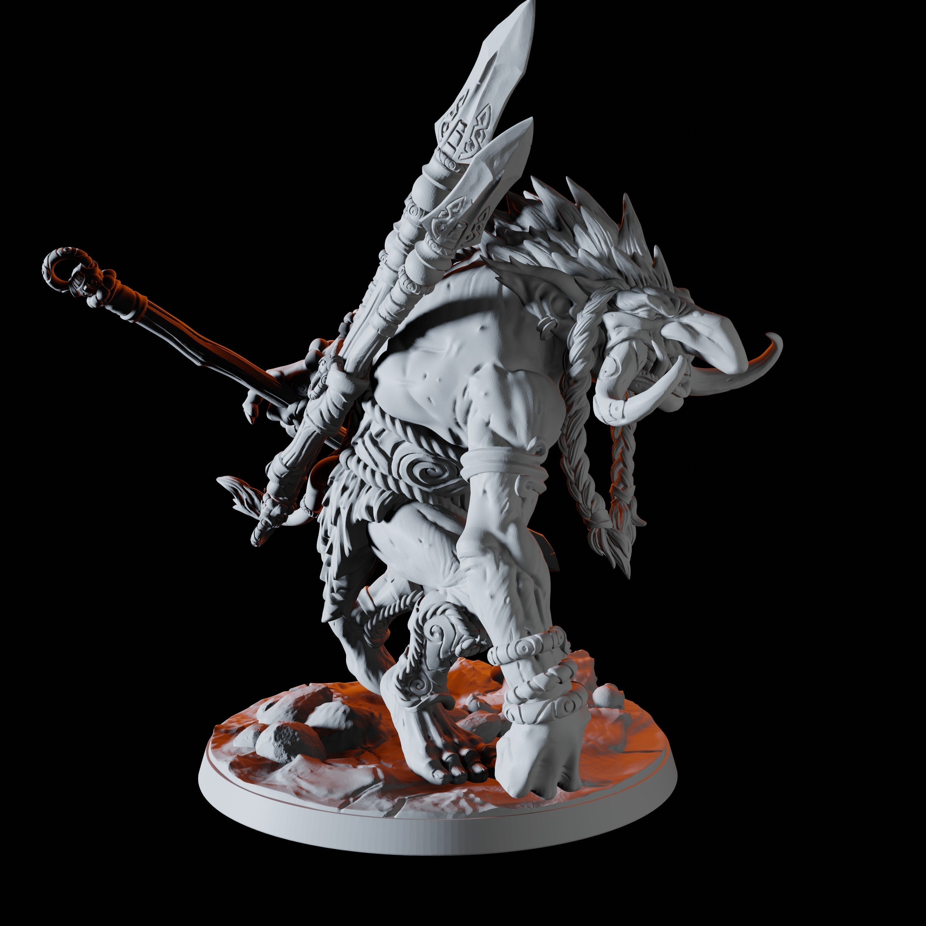 Troll Hunter Miniature C for Dungeons and Dragons - Myth Forged