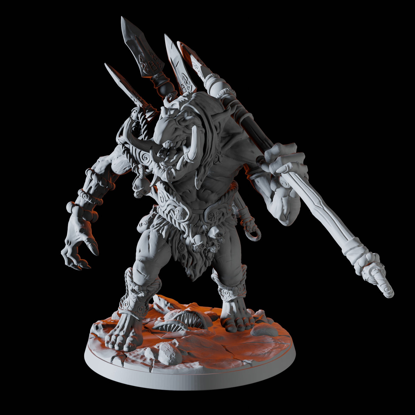 Troll Hunter Warband Miniature for Dungeons and Dragons, Pathfinder or other TTRPGs