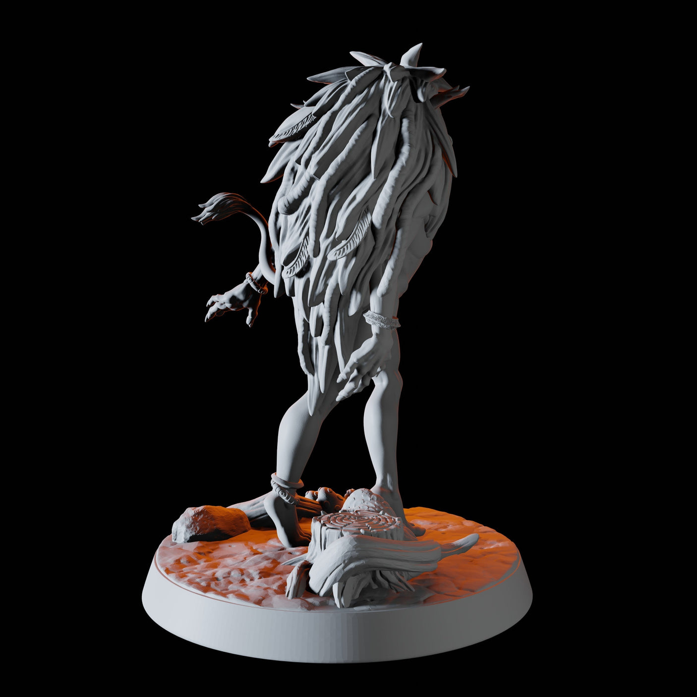 Troll Pinup Miniature for Dungeons and Dragons, Pathfinder or other TTRPGs
