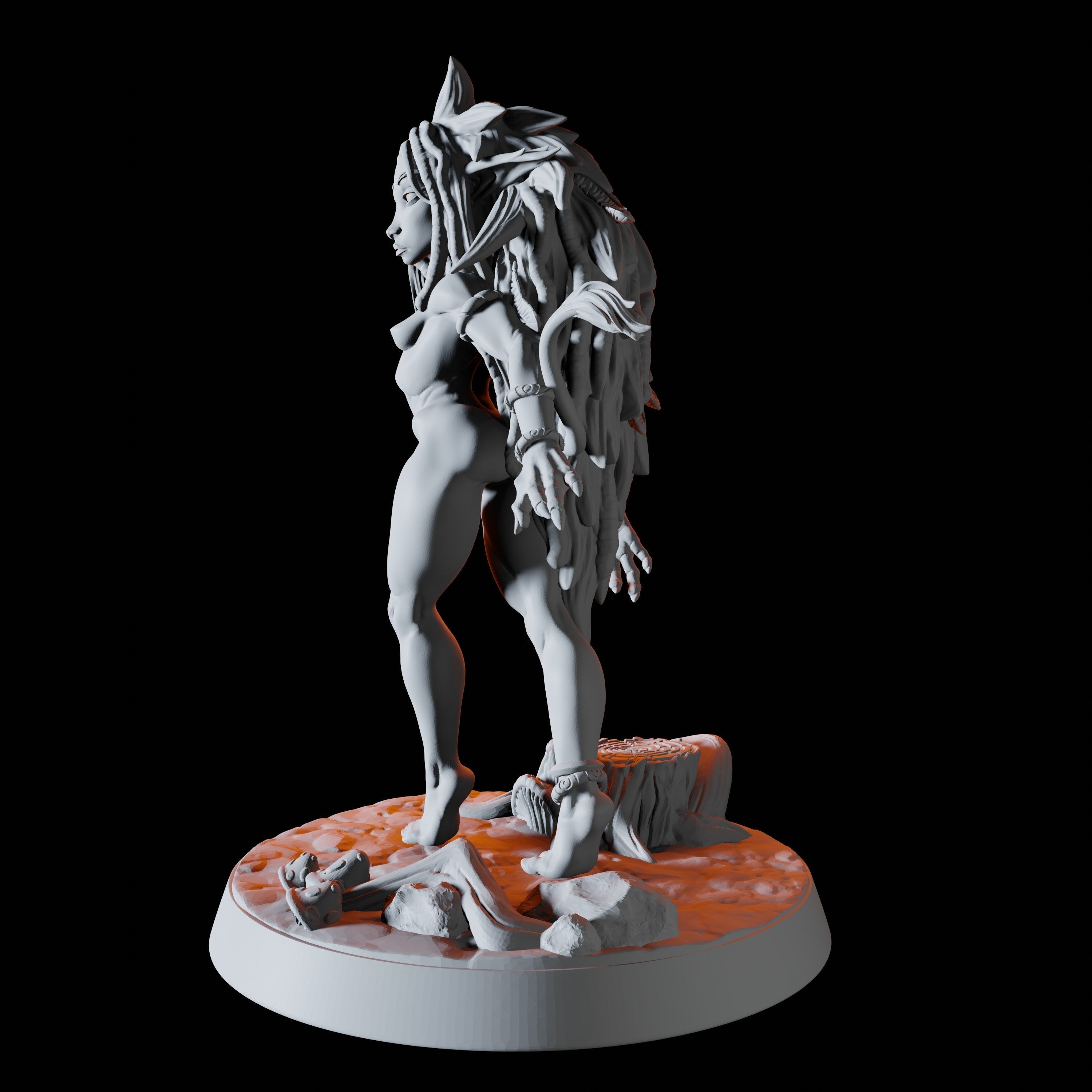 Troll Pinup Miniature for Dungeons and Dragons - Myth Forged