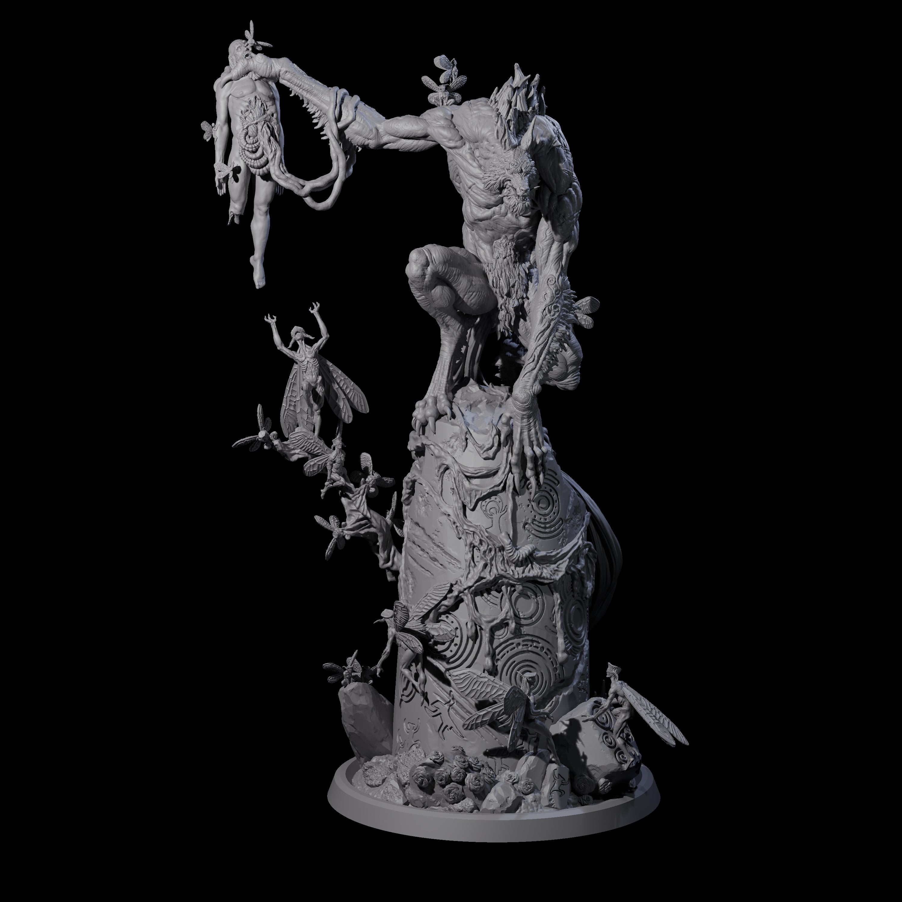 Trophy Hunting Fae Wolfman Miniature for Dungeons and Dragons, Pathfinder or other TTRPGs