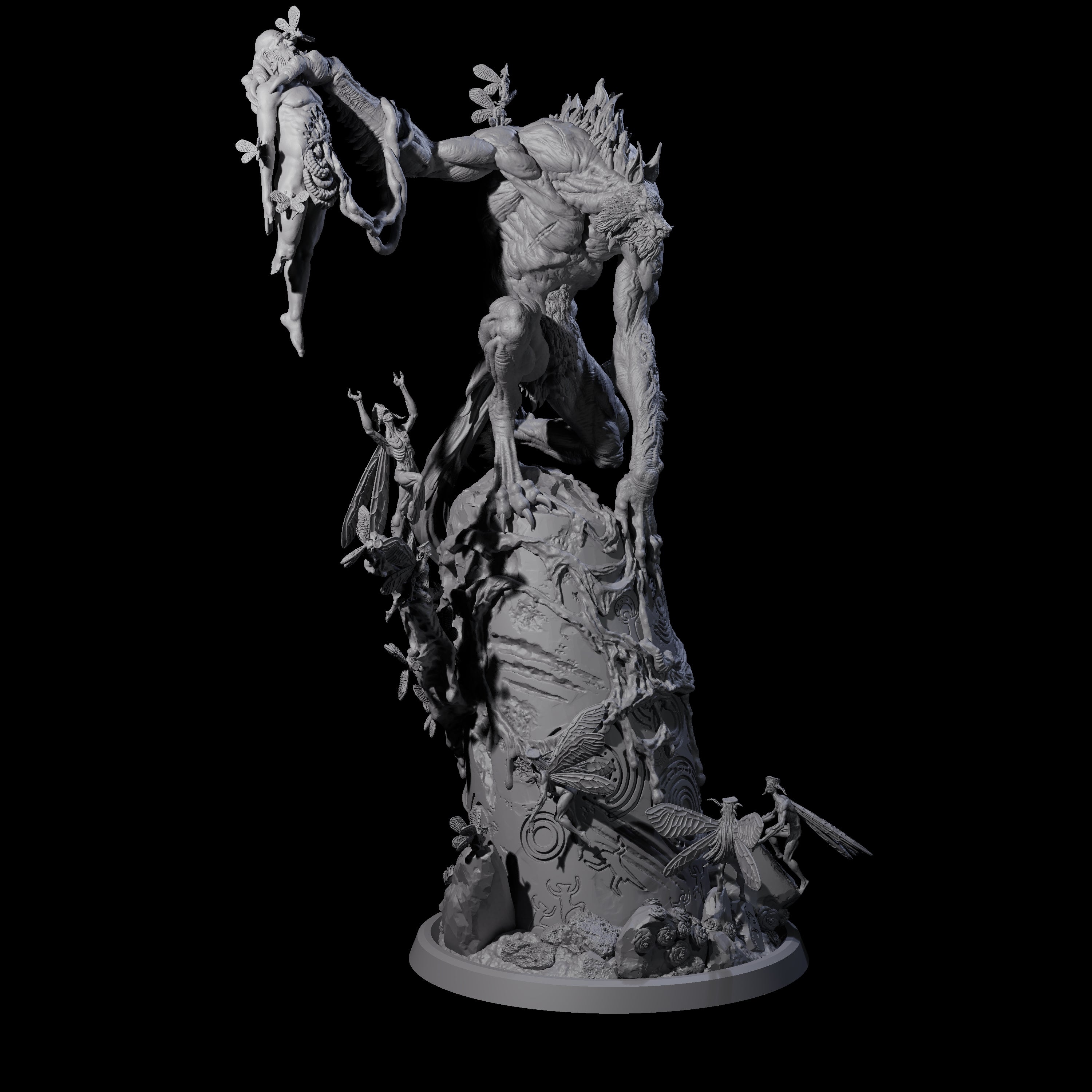 Trophy Hunting Fae Wolfman Miniature for Dungeons and Dragons, Pathfinder or other TTRPGs