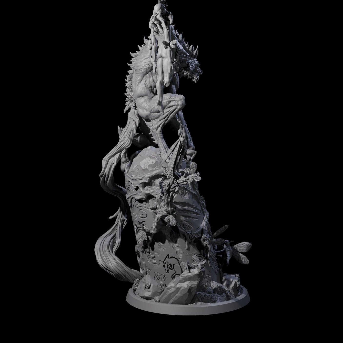 Trophy Hunting Fae Wolfman Miniature for Dungeons and Dragons, Pathfinder or other TTRPGs