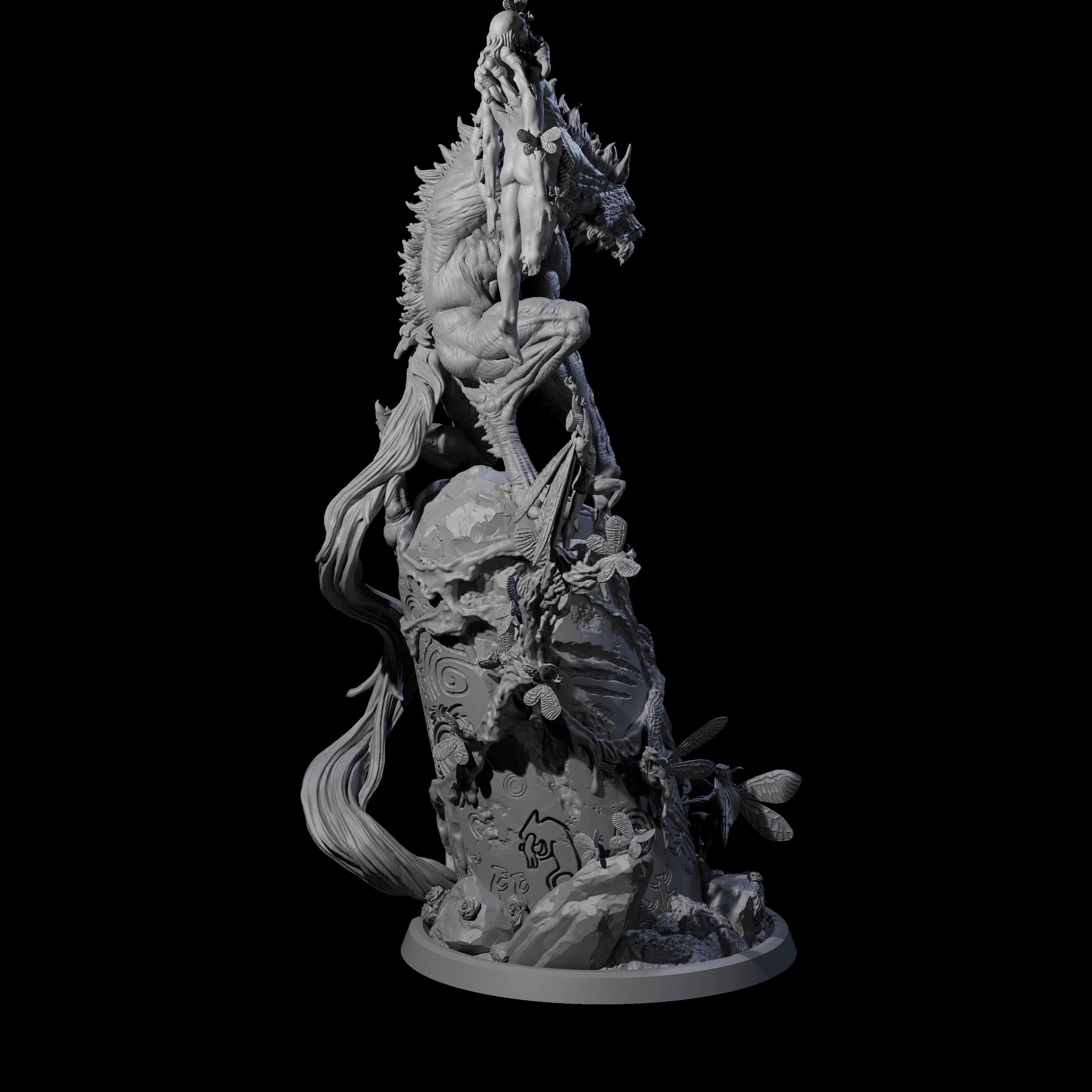 Trophy Hunting Fae Wolfman Miniature for Dungeons and Dragons, Pathfinder or other TTRPGs