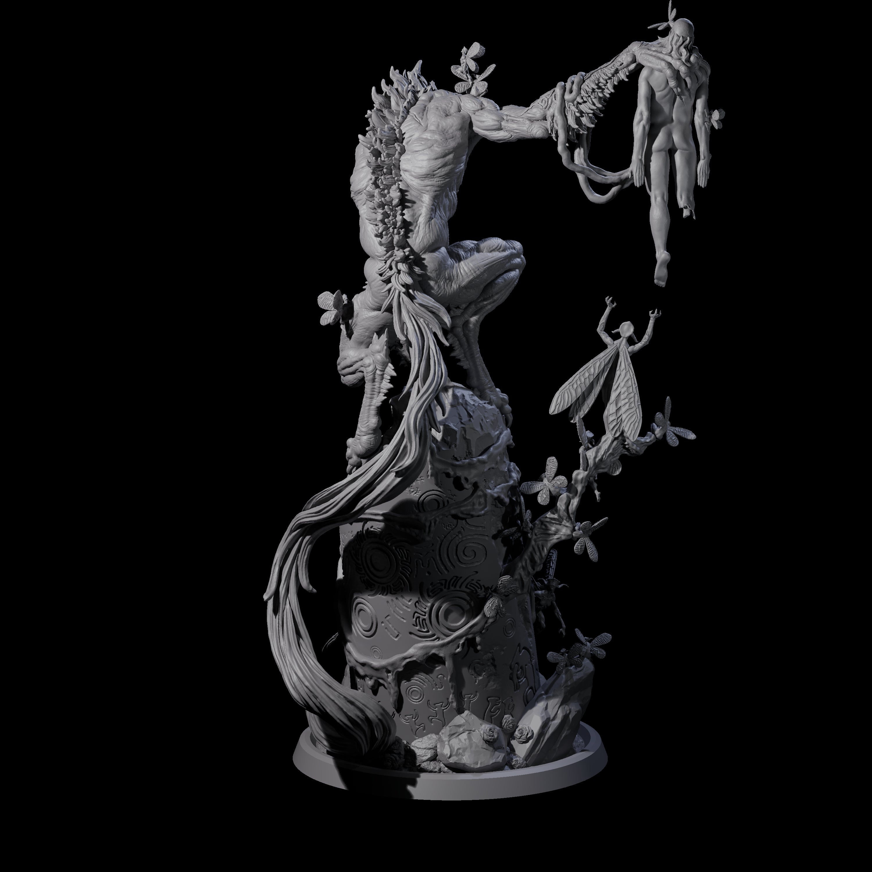 Trophy Hunting Fae Wolfman Miniature for Dungeons and Dragons, Pathfinder or other TTRPGs