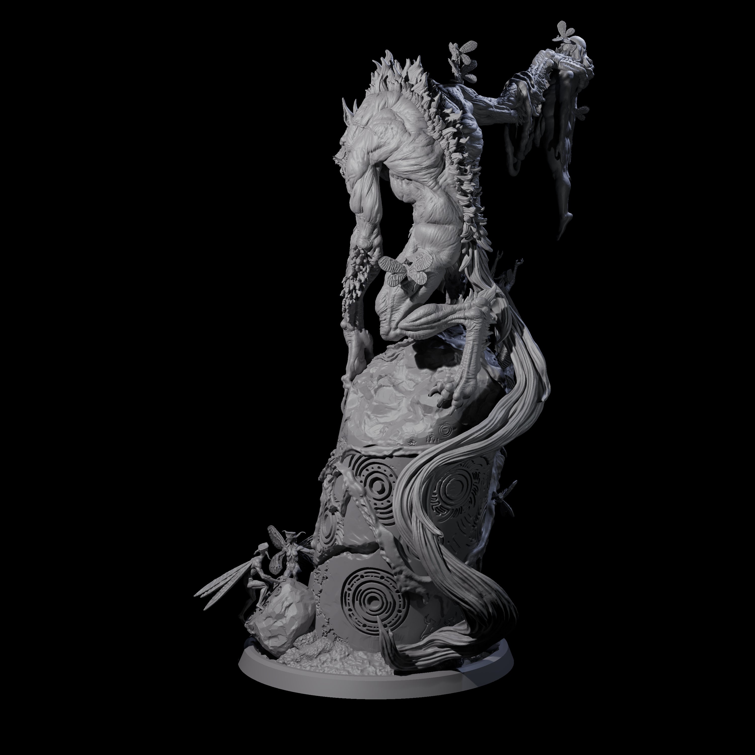 Trophy Hunting Fae Wolfman Miniature for Dungeons and Dragons, Pathfinder or other TTRPGs