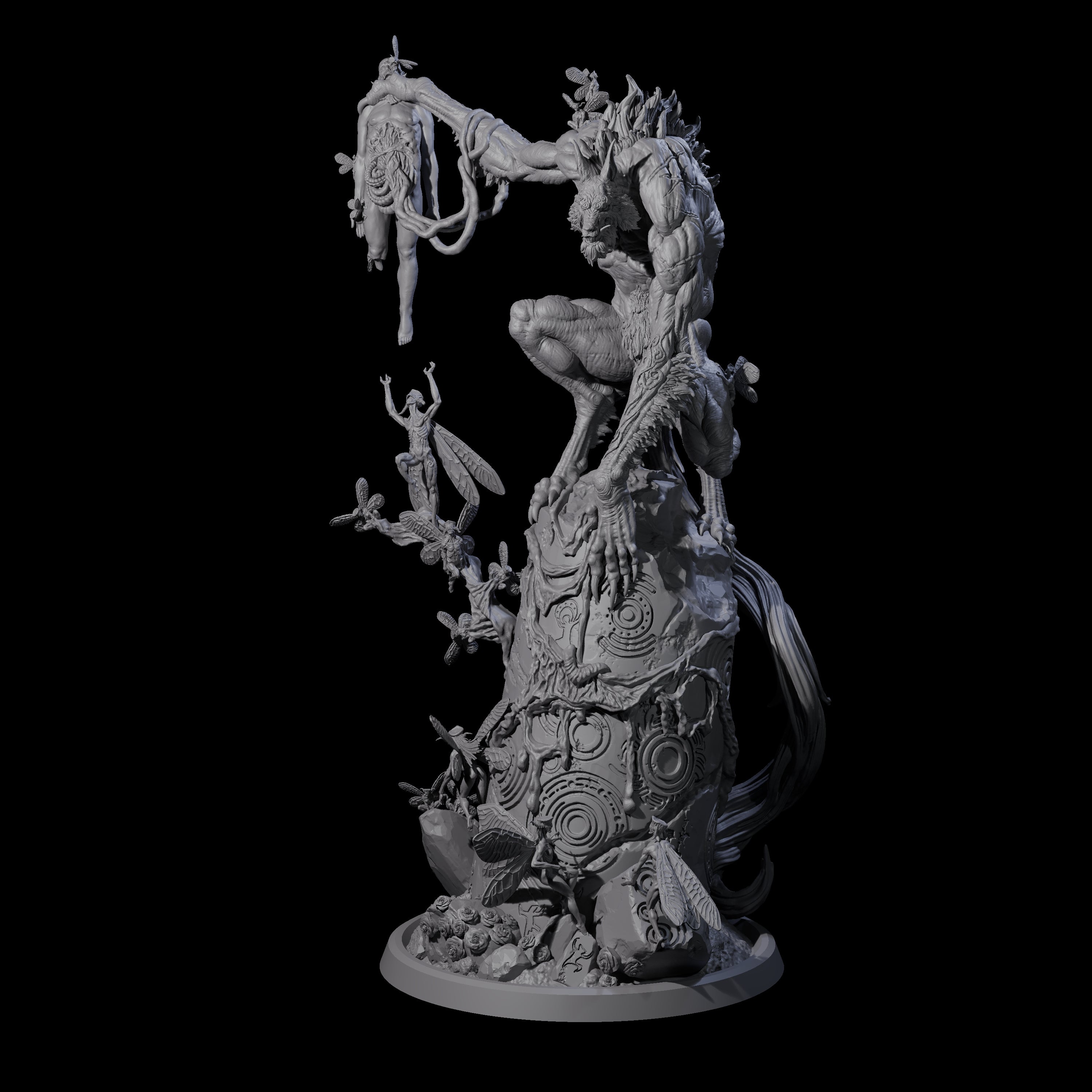 Trophy Hunting Fae Wolfman Miniature for Dungeons and Dragons, Pathfinder or other TTRPGs