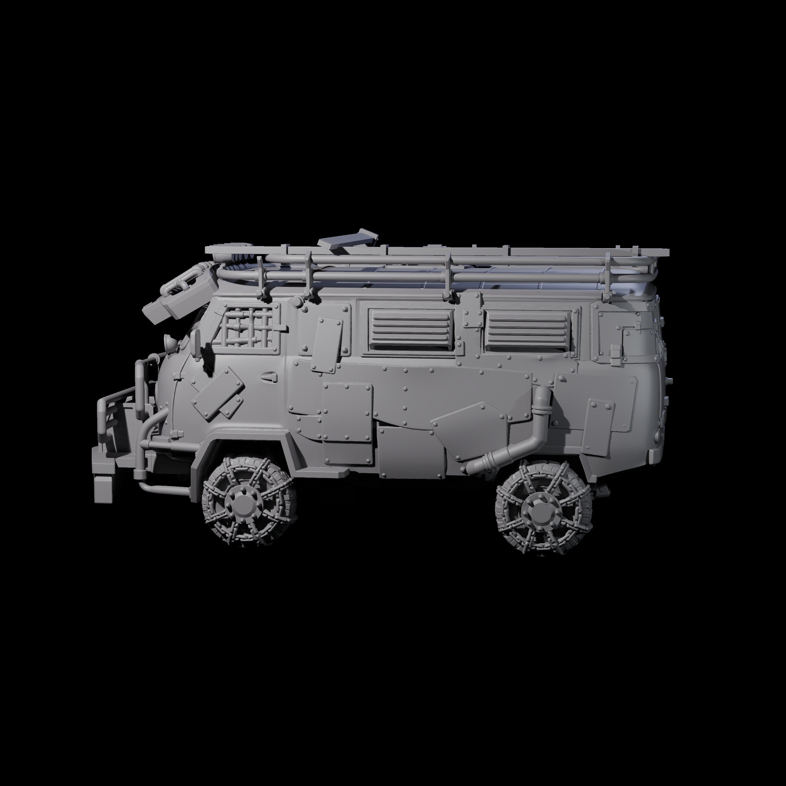 Trundling Armored Tactical Transport Miniature for Dungeons and Dragons, Pathfinder or other TTRPGs
