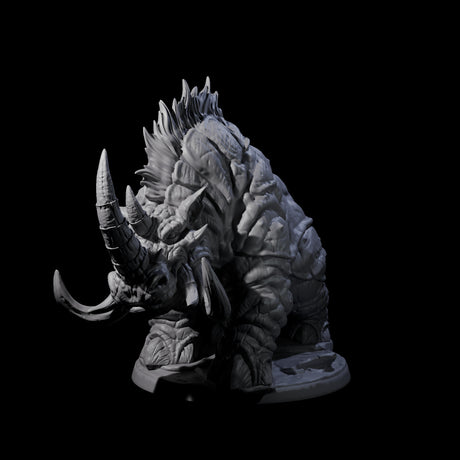 Tundra Rhino A Miniature for Dungeons and Dragons, Pathfinder or other TTRPGs