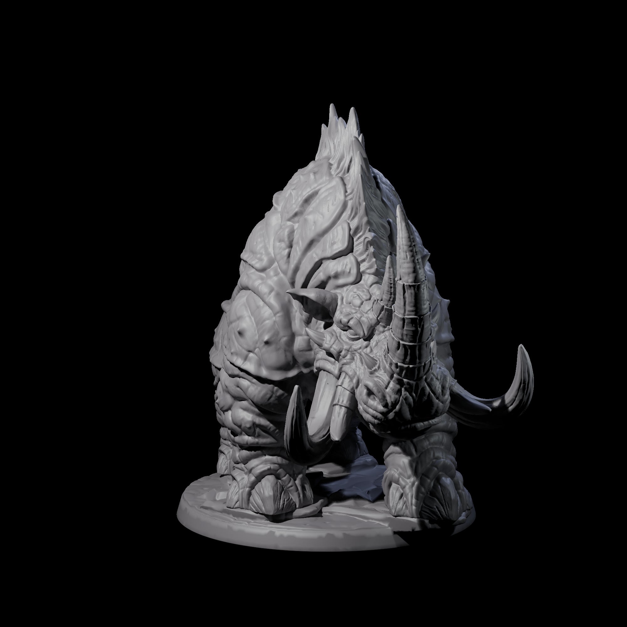 Tundra Rhino A Miniature for Dungeons and Dragons, Pathfinder or other TTRPGs
